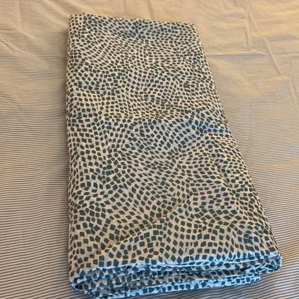 IKEA Blue & White Speckled F/Q Duvet Cover Set. 2 Pillows Covers